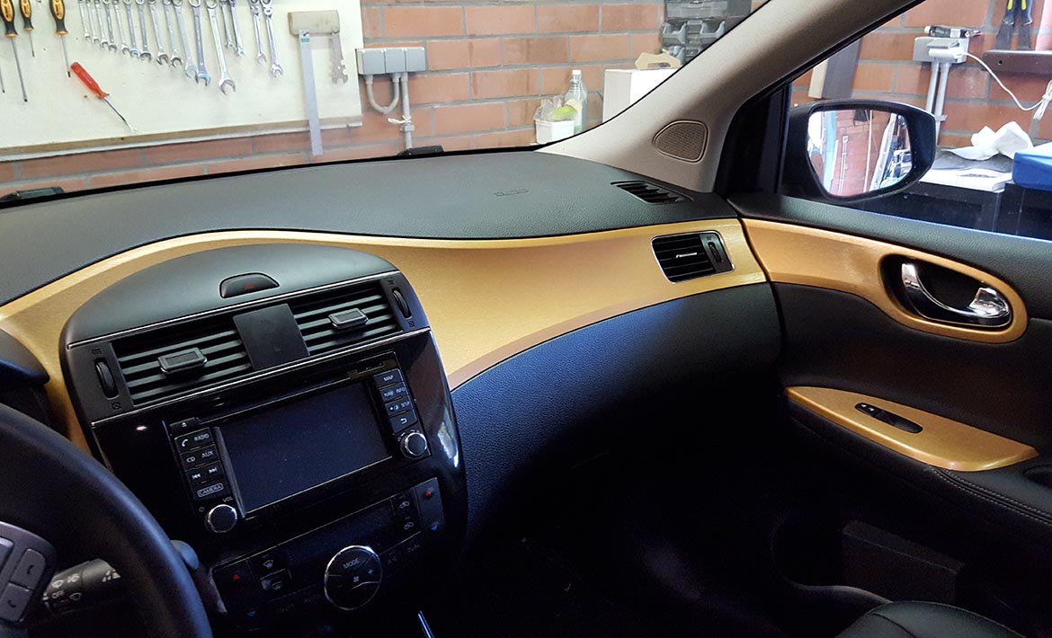gold brushed interior wrap